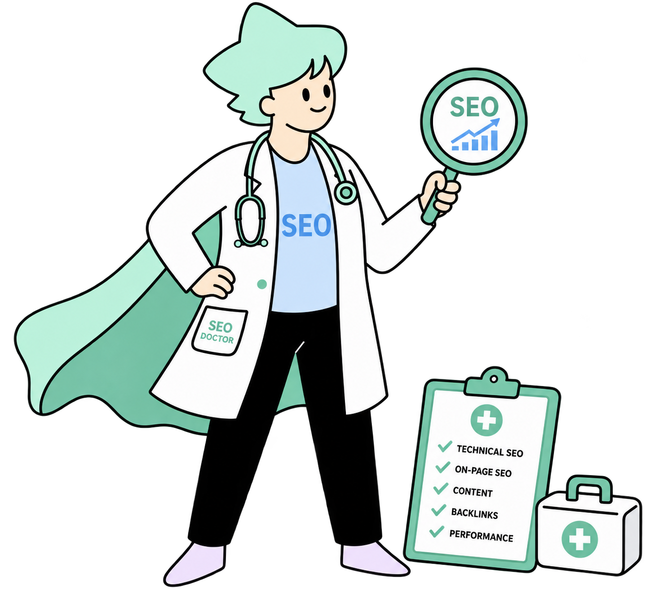 SEO Doctor - הדמות ששומרת על האתר שלך